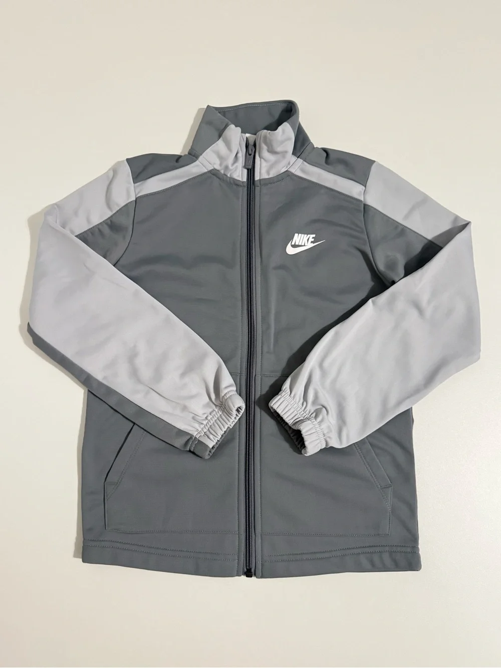 Nike Kids Two-Tone Gray Full-Zip Jacket